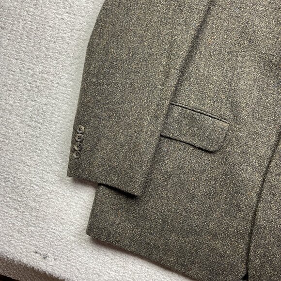 Jack Victor Lanzawood Sport Coat Blazer 42R Men’s Wool Tweed Dark Green Jacket - Picture 6 of 16
